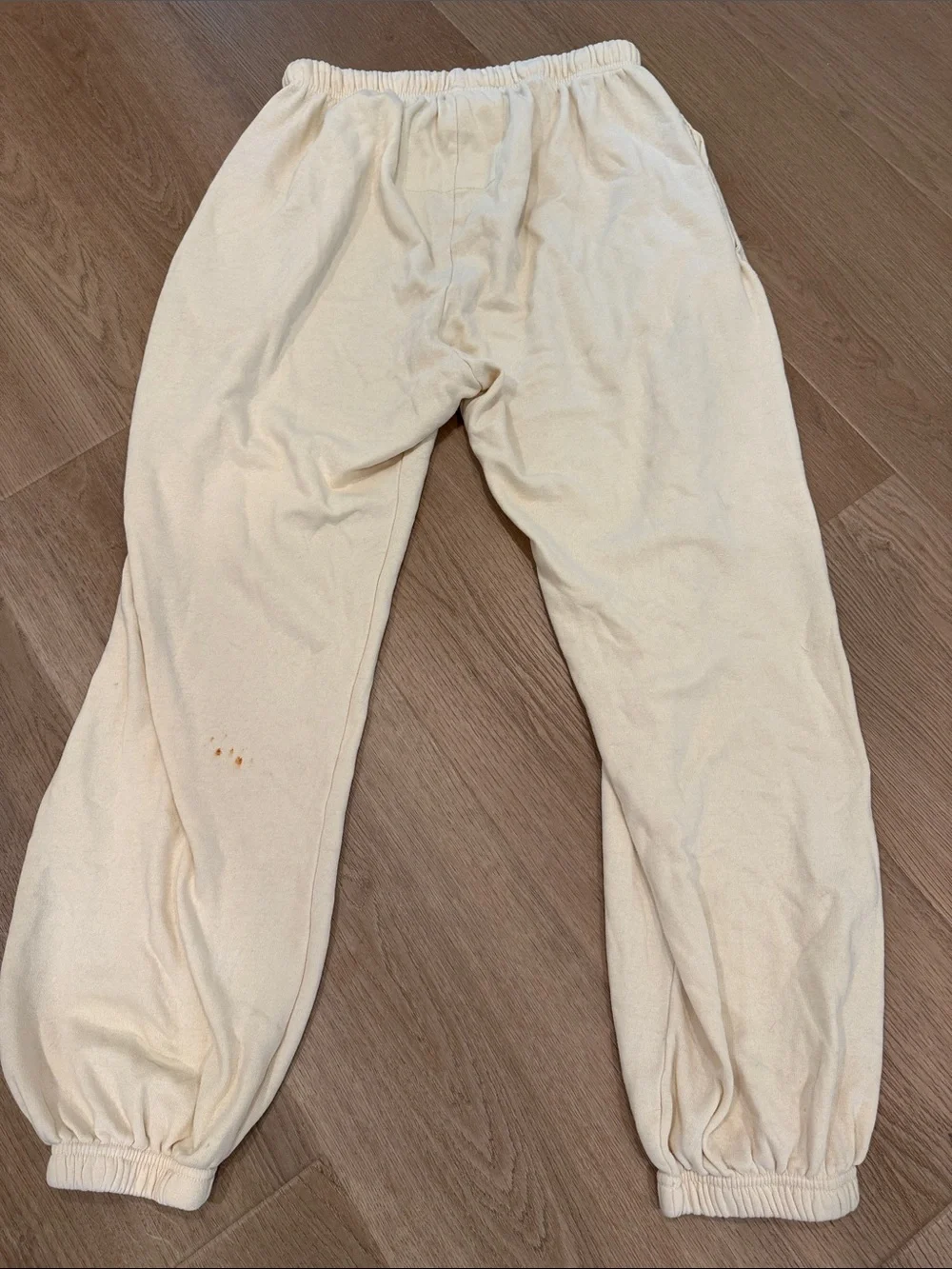 Aviator Nation Cream Sweatpants with Rainbow 'N' Logo